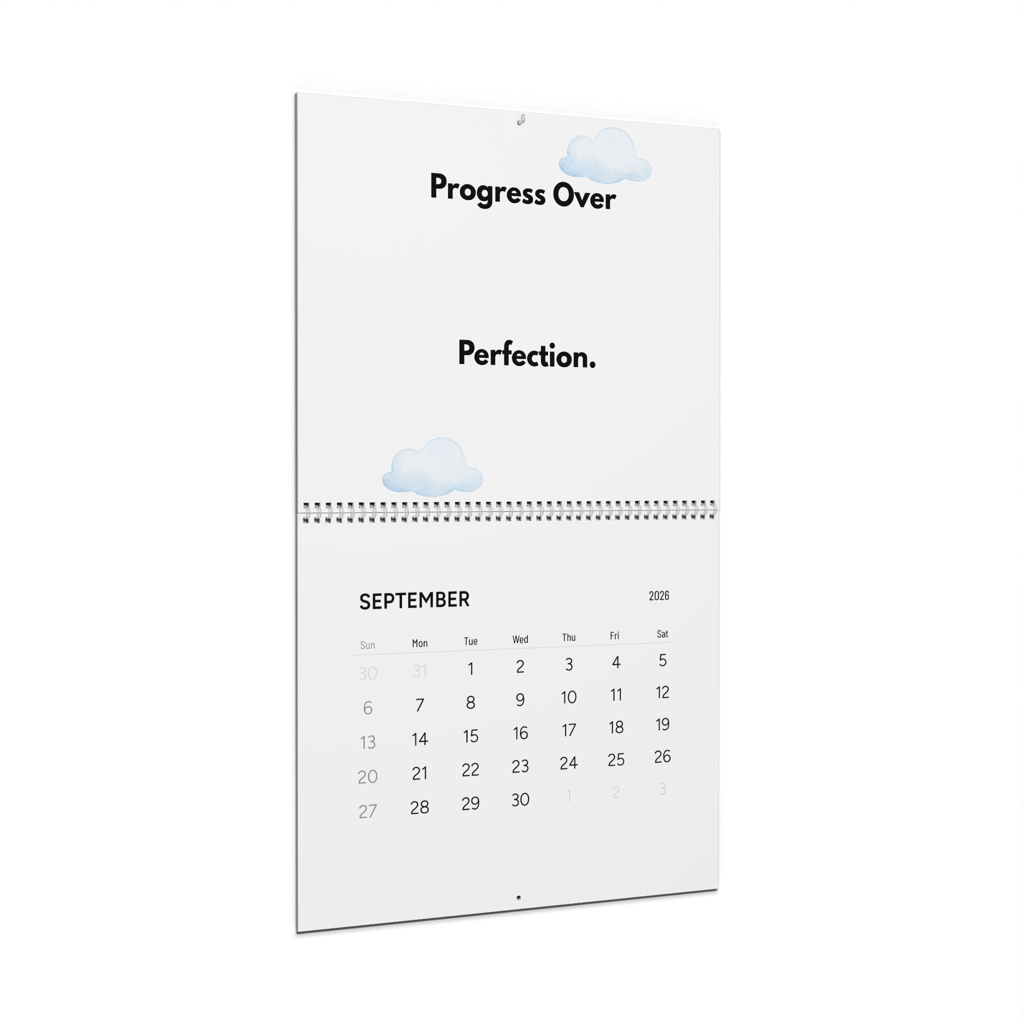 2026 ADHD Affirmaiton Minimal Wall Calendar — Clean Monthly Planner