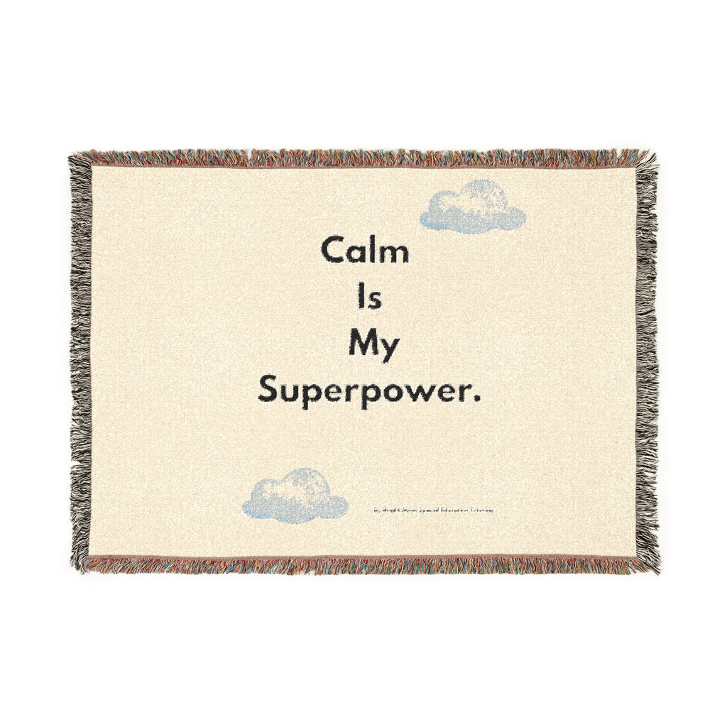 ADHD Calming Blanket | "Calm Is My Superpower" Cozy Throw for Relaxation & Self-Care