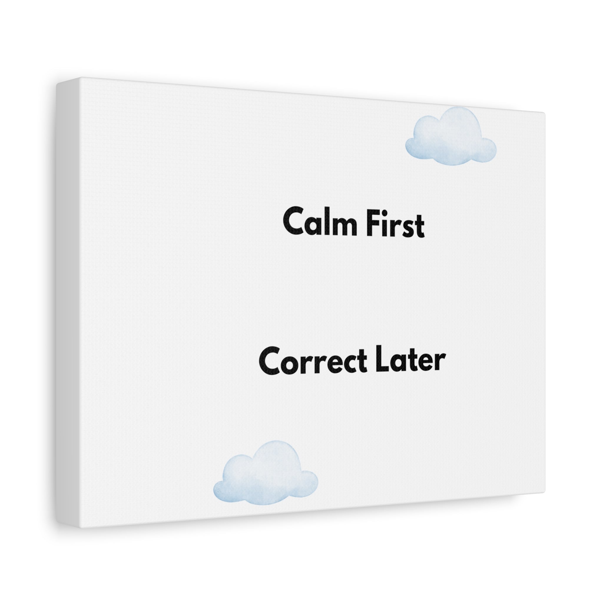 Calm First, Correct Later Canvas Print