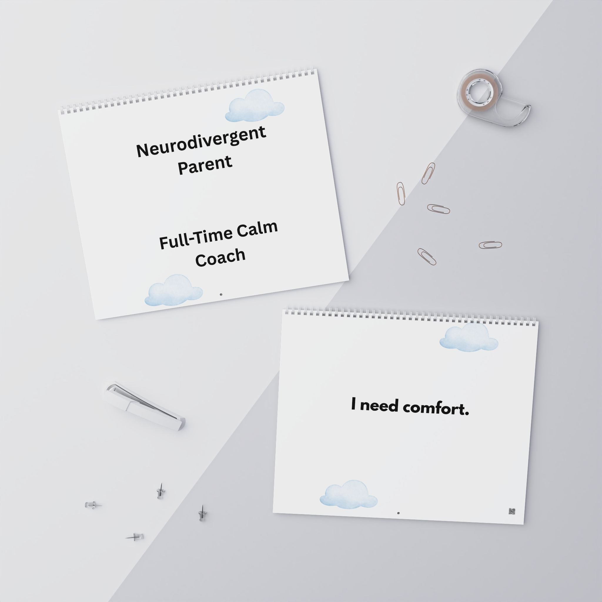 2026 ADHD Affirmaiton Minimal Wall Calendar — Clean Monthly Planner